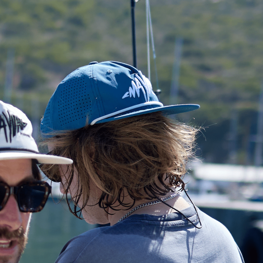 High Seas Vented Diesel Blue Logo Cap - Mayday Fishing